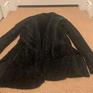 Fuzzy Black Cardigan